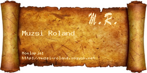 Muzsi Roland névjegykártya