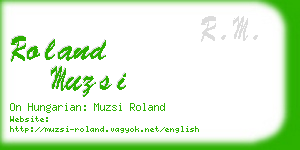 roland muzsi business card